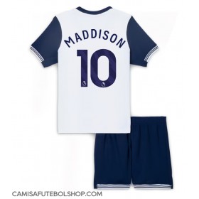 Camisa de time de futebol Tottenham Hotspur James Maddison #10 Replicas 1º Equipamento Infantil 2024-25 Manga Curta (+ Calças curtas)